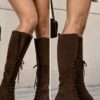 Buty WORKERY wysokie czekoladowe