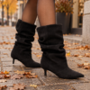 Botki Typu SLOUCHY czarne zamszowe